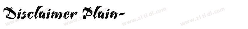 Disclaimer Plain字体转换